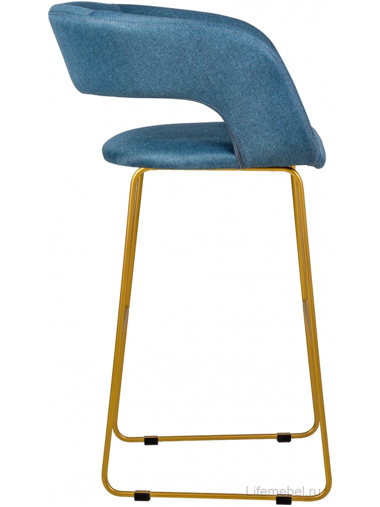 Полубарный стул Hugs синий / link золото