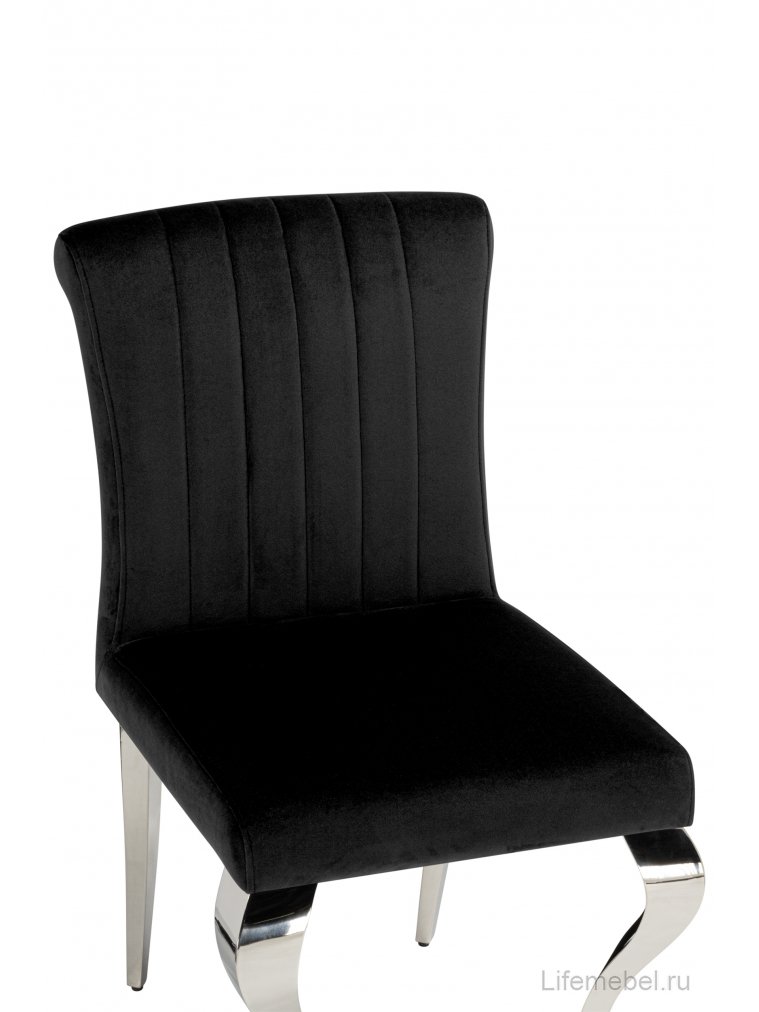 Стул на металлокаркасе Joan черный / хром