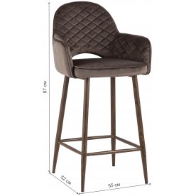 Полубарный стул Карла диамант