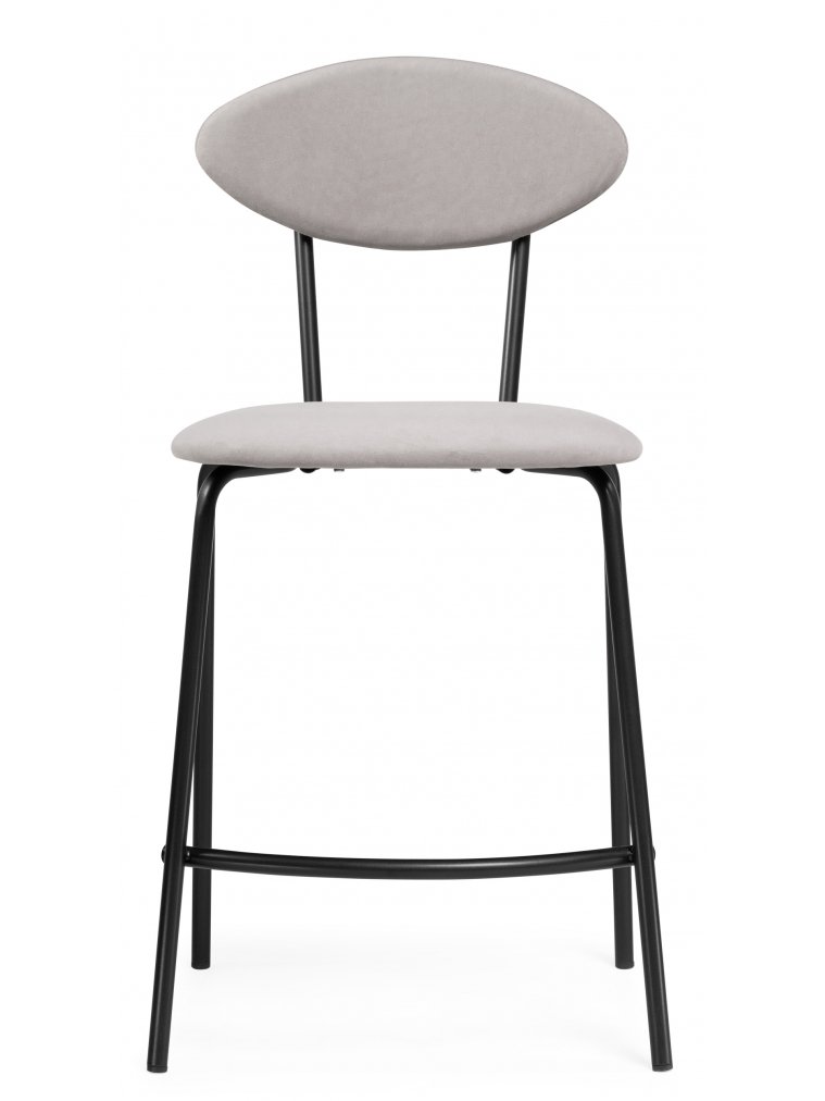 Полубарный стул Коумо катания смок / черный матовый