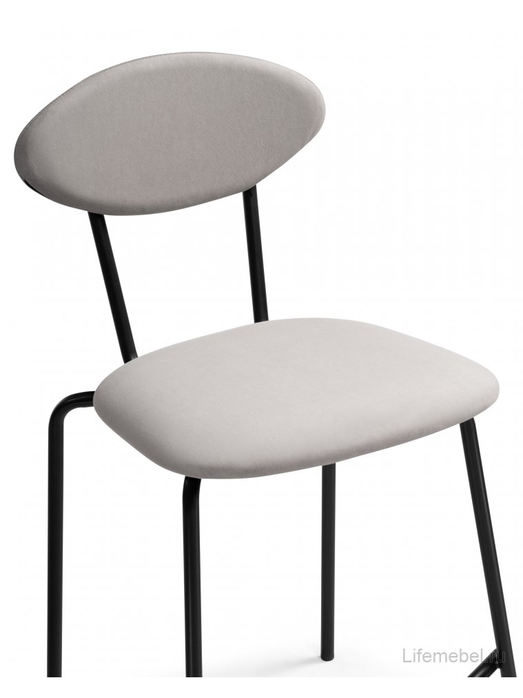 Полубарный стул Коумо катания смок / черный матовый