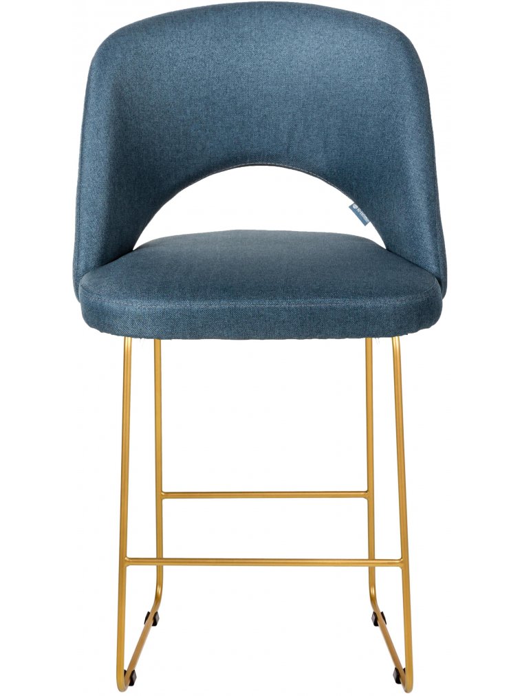 Полубарный стул Lars Линк синий / золото