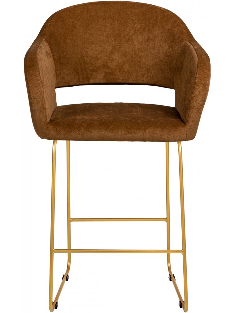 Полубарный стул Oscar Линк коричневый / золото