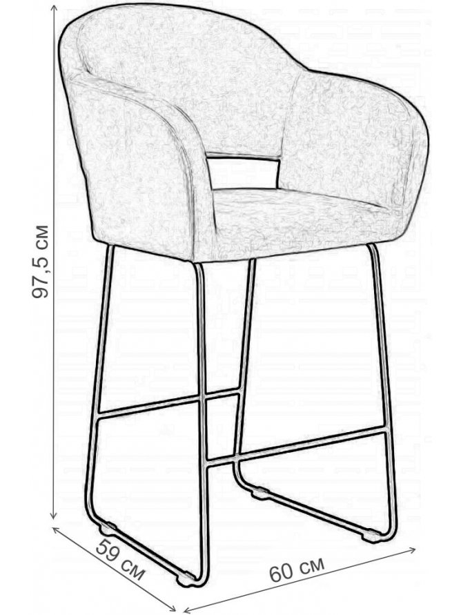 Полубарный стул Oscar Линк жёлтый