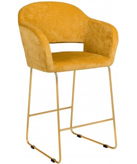 Полубарный стул Oscar Линк желтый / золотой