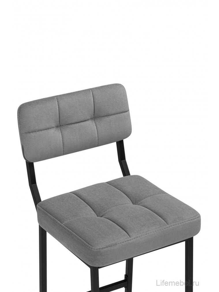 Полубарный стул Ларс selfie grey / черный