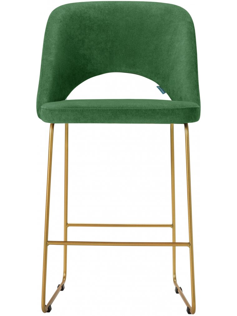 Полубарный стул Lars зеленый / золото