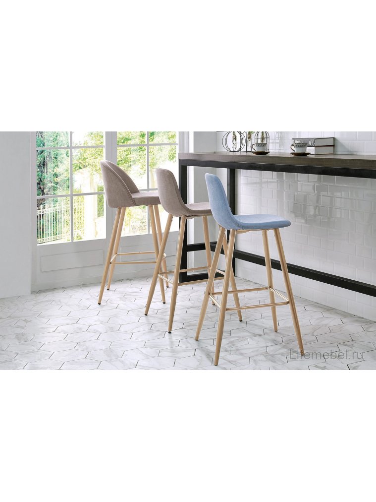 Полубарный стул 350S голубой TD3052-4 / дерево