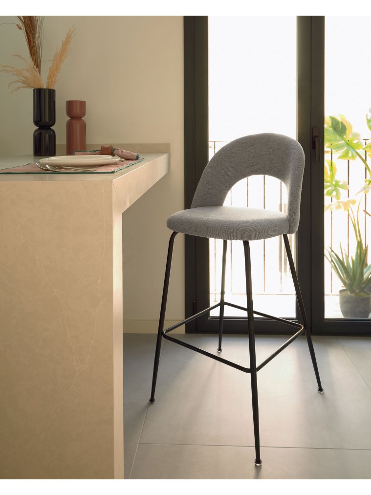 Полубарный стул Mahalia светло-серый