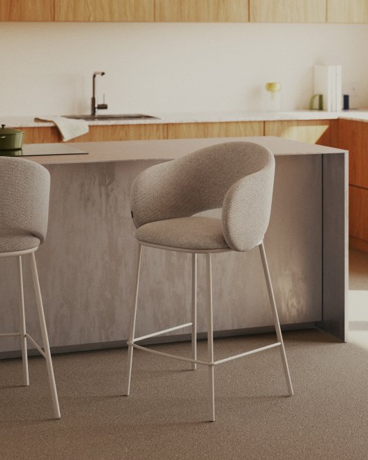 Полубарный стул Maina бежевый