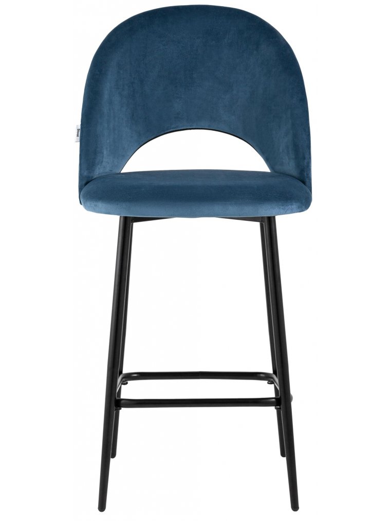 Полубарный стул Маркл велюр пыльно-синий