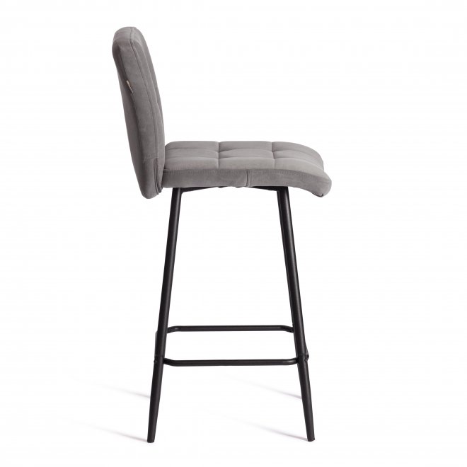 Полубарный стул Medeo/Медео серый велюр