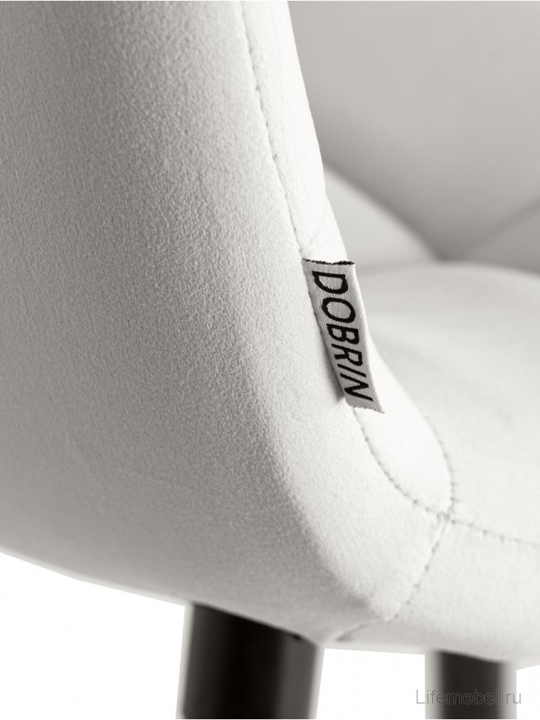 Полубарный стул Olivia светло-серый велюр / черный матовый