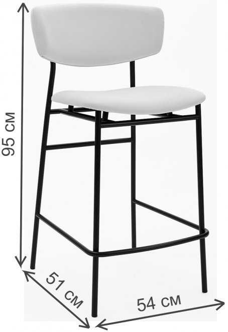 Полубарный стул Marko серый / черный