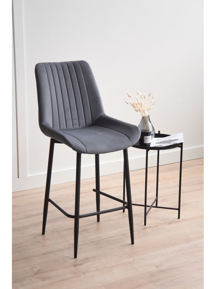 Полубарный стул Седа 360 темно-серый (zd 995) / черный