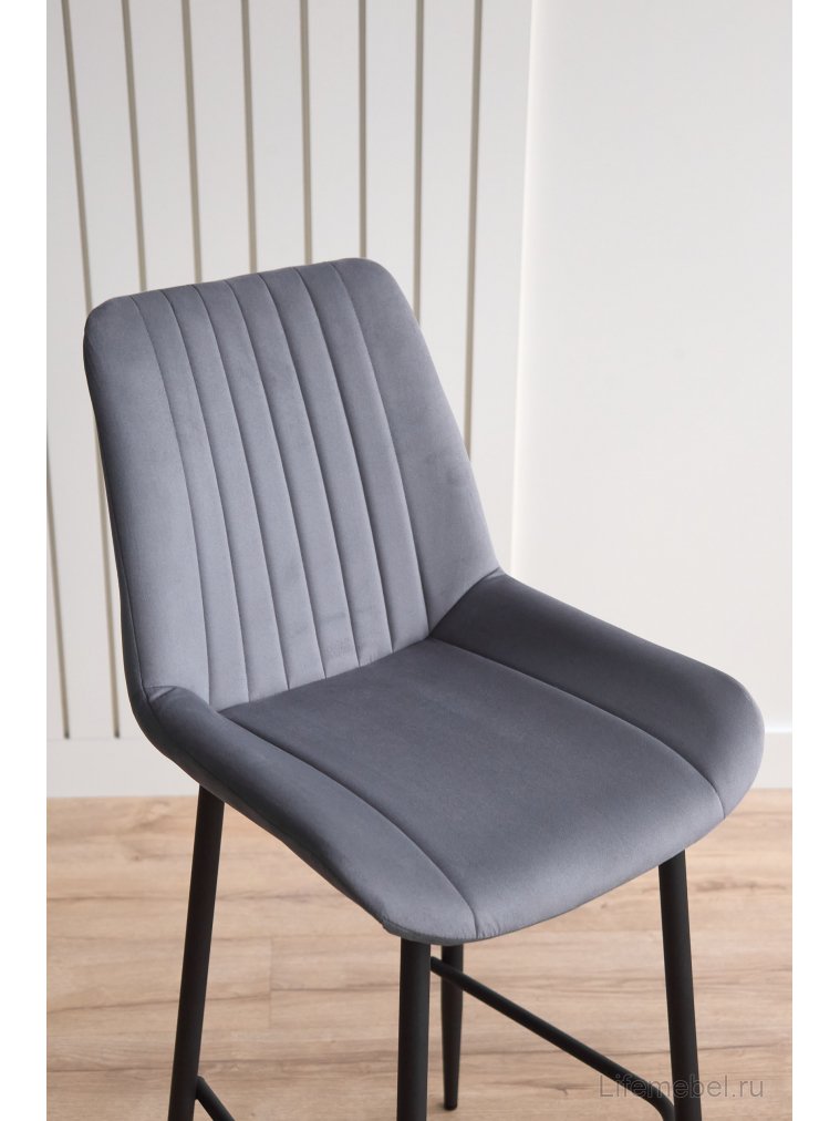 Полубарный стул Седа 360 темно-серый (zd 995) / черный