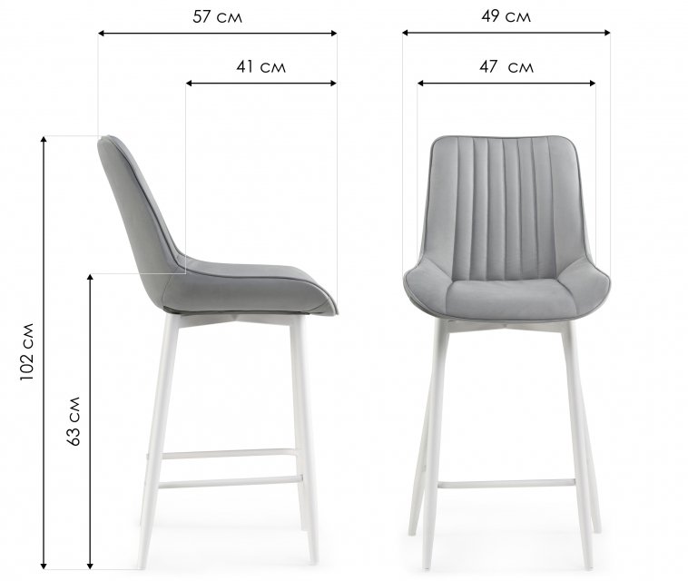 Полубарный стул Седа К зеленый / черный