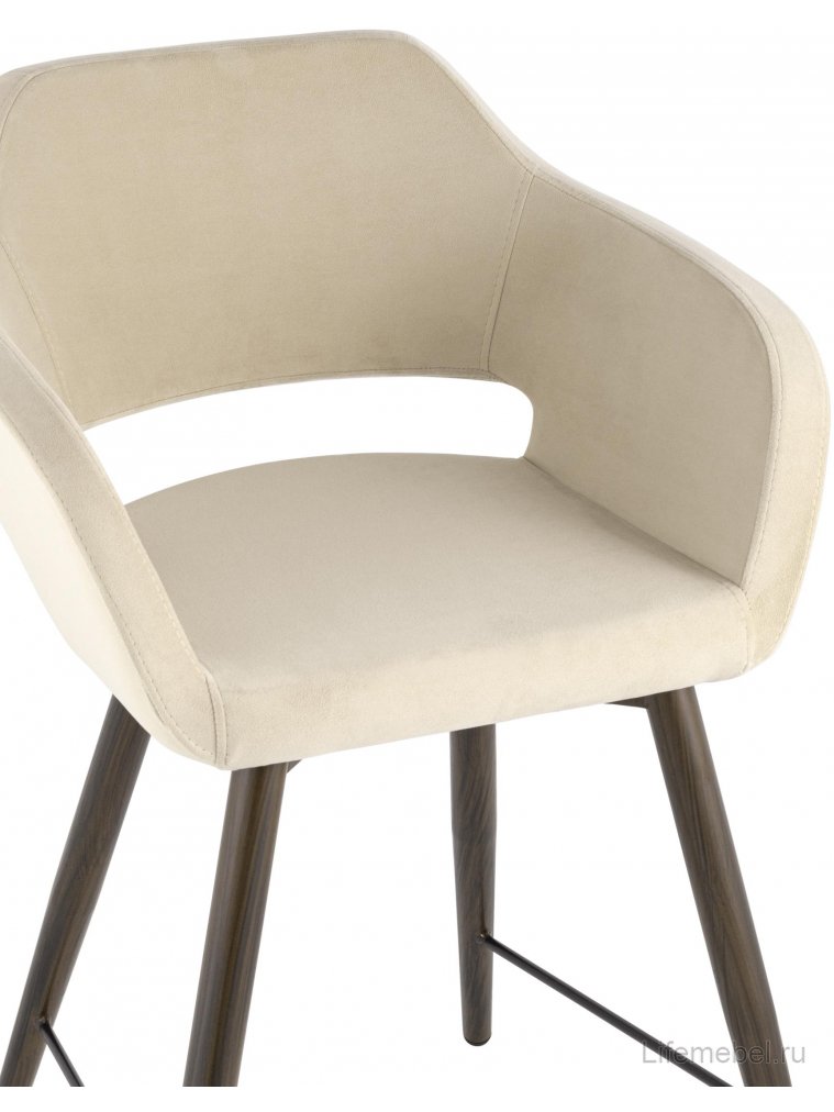 Полубарный стул Симона бежевый велюр