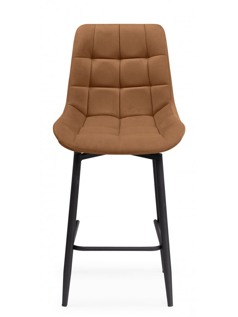 Полубарный стул Стронг кирпичный ZD 432 / черный каркас