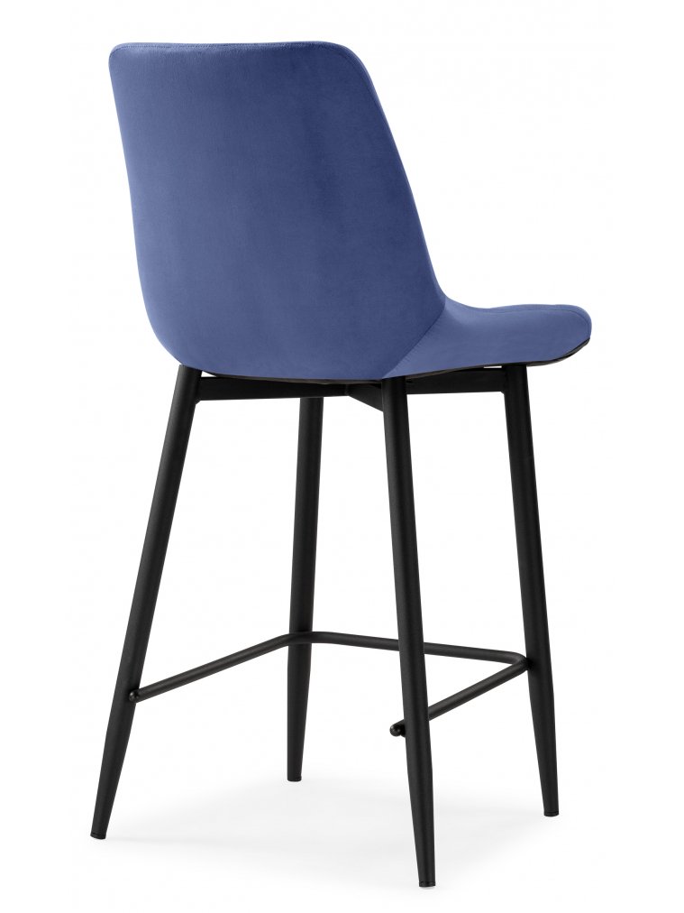Полубарный стул Стронг синий ZD 754 / черный каркас