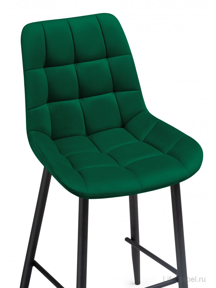 Полубарный стул Стронг зеленый ZD 667 / черный каркас