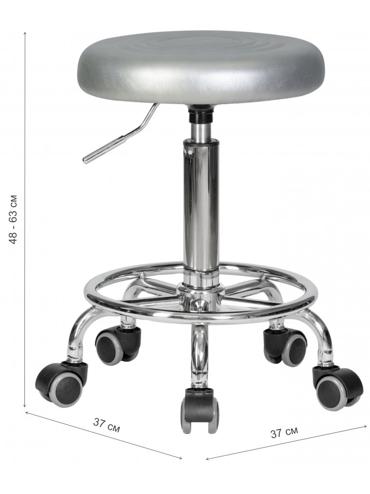 Полубарный стул Billy серебряный