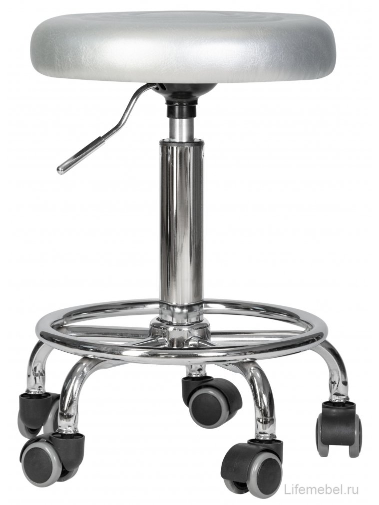 Полубарный стул Billy серебряный