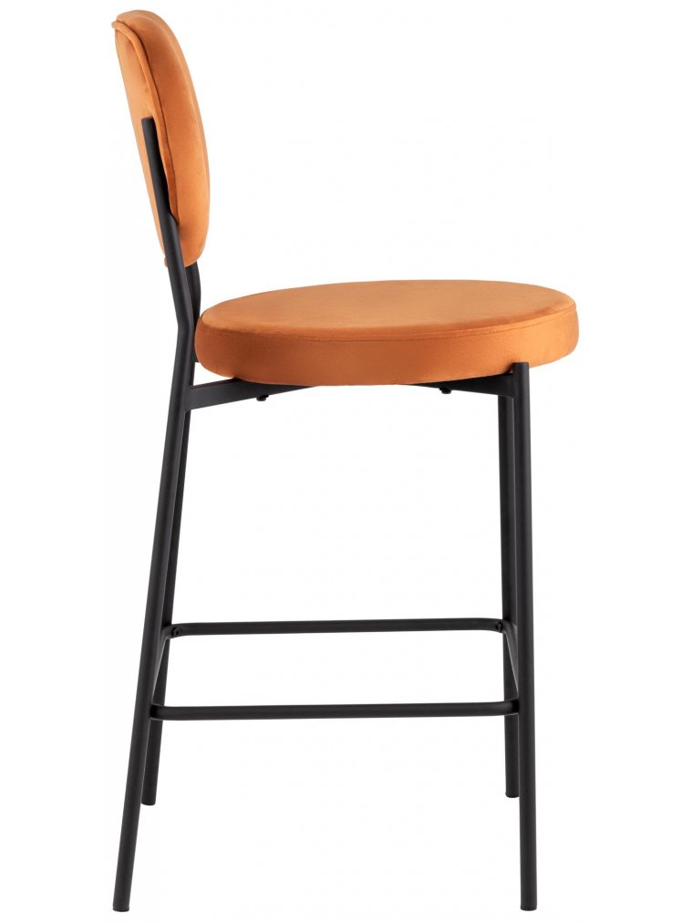 Полубарный стул Тунор 2 велюр терракотовый