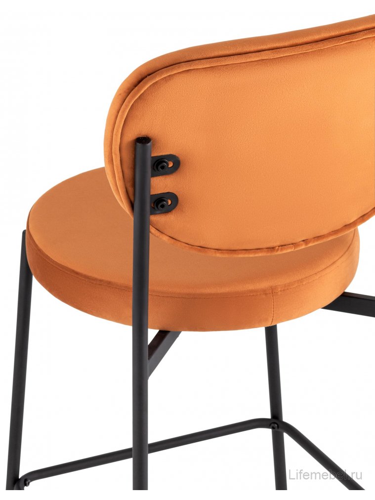 Полубарный стул Тунор 2 велюр терракотовый