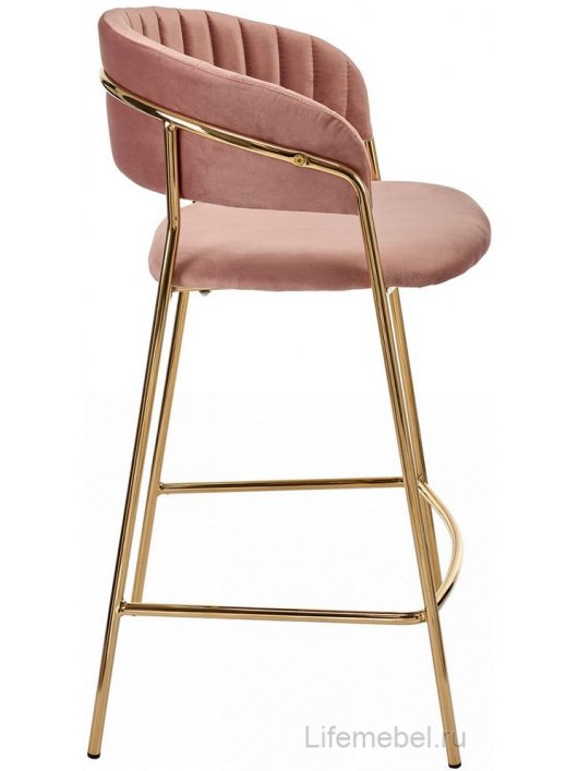 Полубарный стул Turin пудровый / золотой