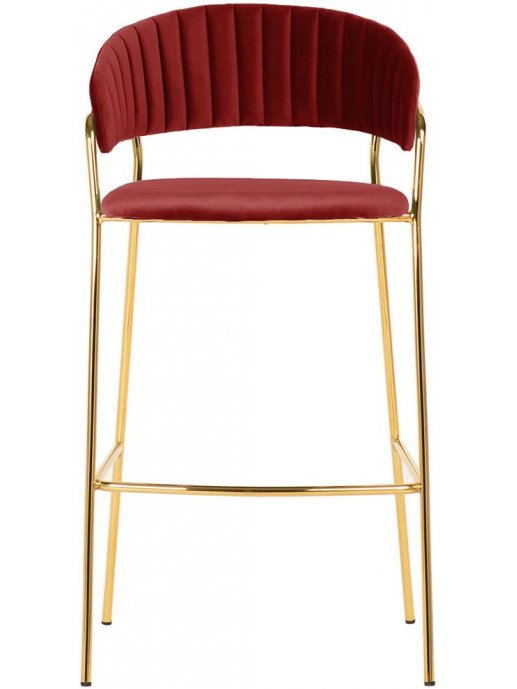 Полубарный стул Turin винный / золото ножки