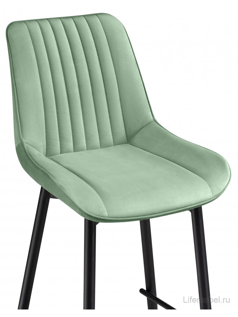 Полубарный стул Вейв фисташковый ZD 651 / черный каркас