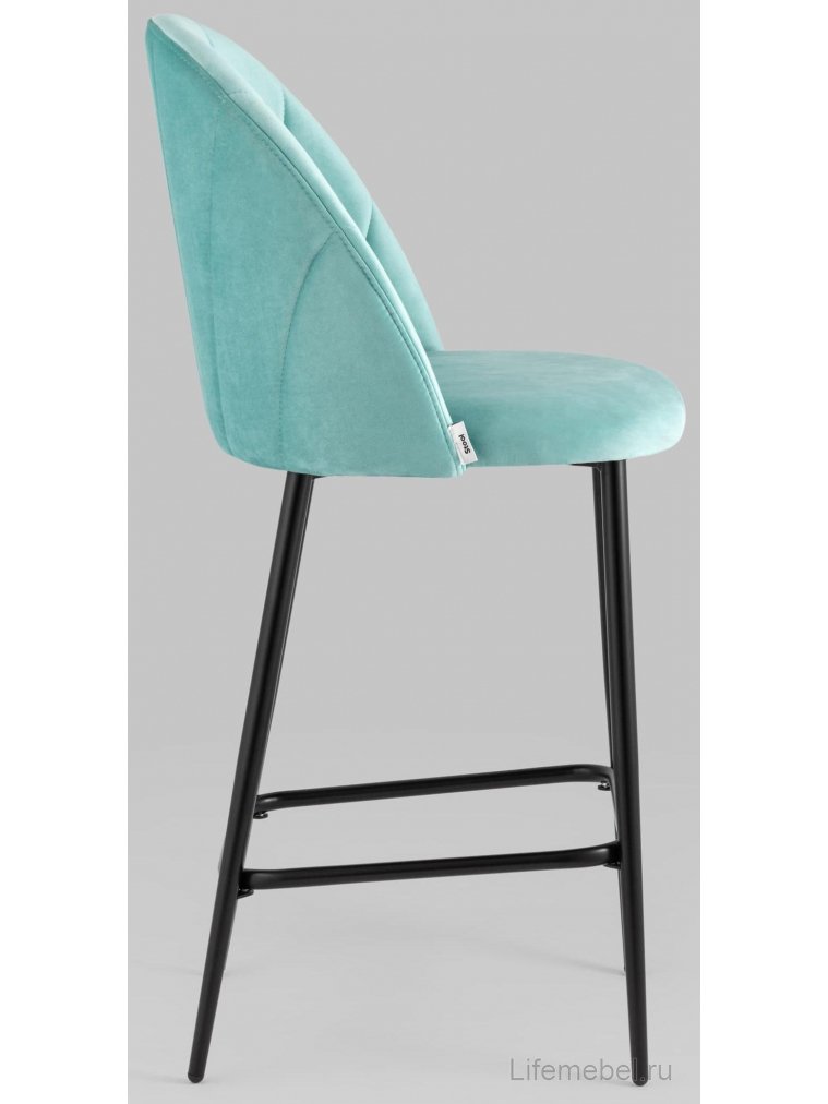Полубарный стул Закур пыльно-голубой