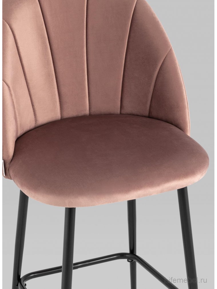 Полубарный стул Закур пыльно-розовый