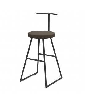 Стул барный Сканди-65 софт ткань brauni/черный