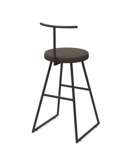 Стул барный Сканди-65 софт ткань brauni/черный