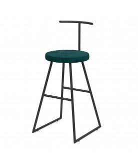Стул барный Сканди-65 софт ткань velur azure/черный