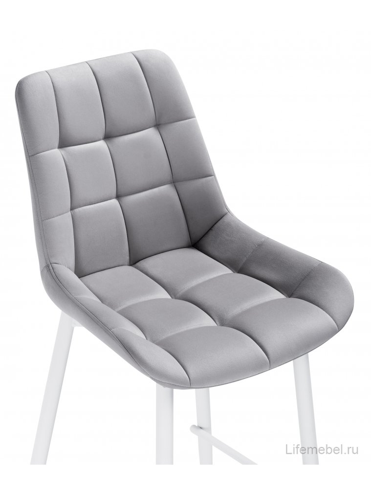 Полубарный стул Алст К светло-серый / белый