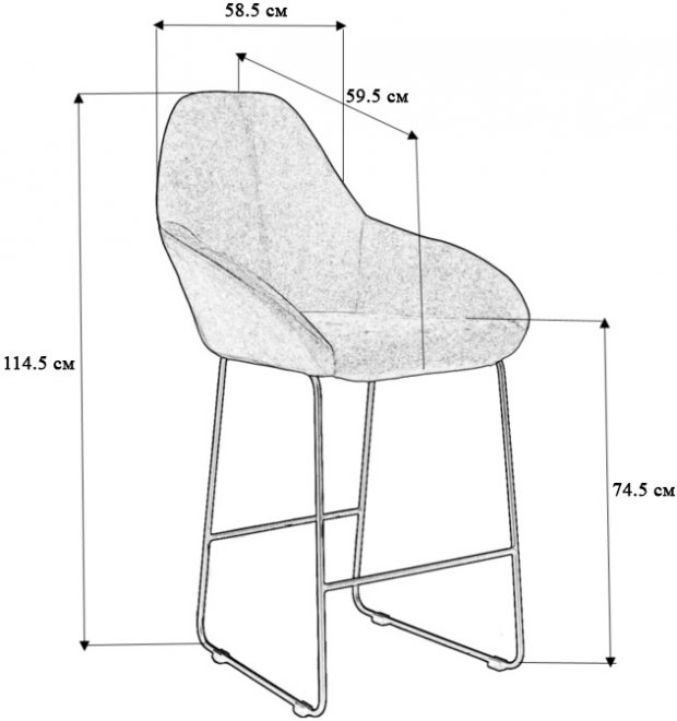 Стул на металлокаркасе Kent желтый
