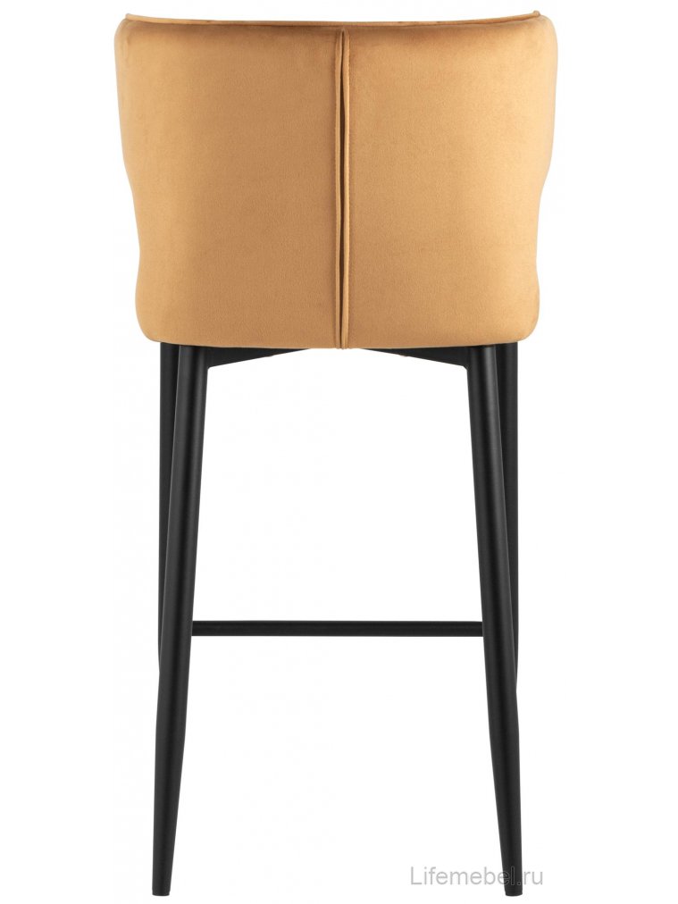 Полубарный стул Адальодо велюр терракотовый / черный матовый