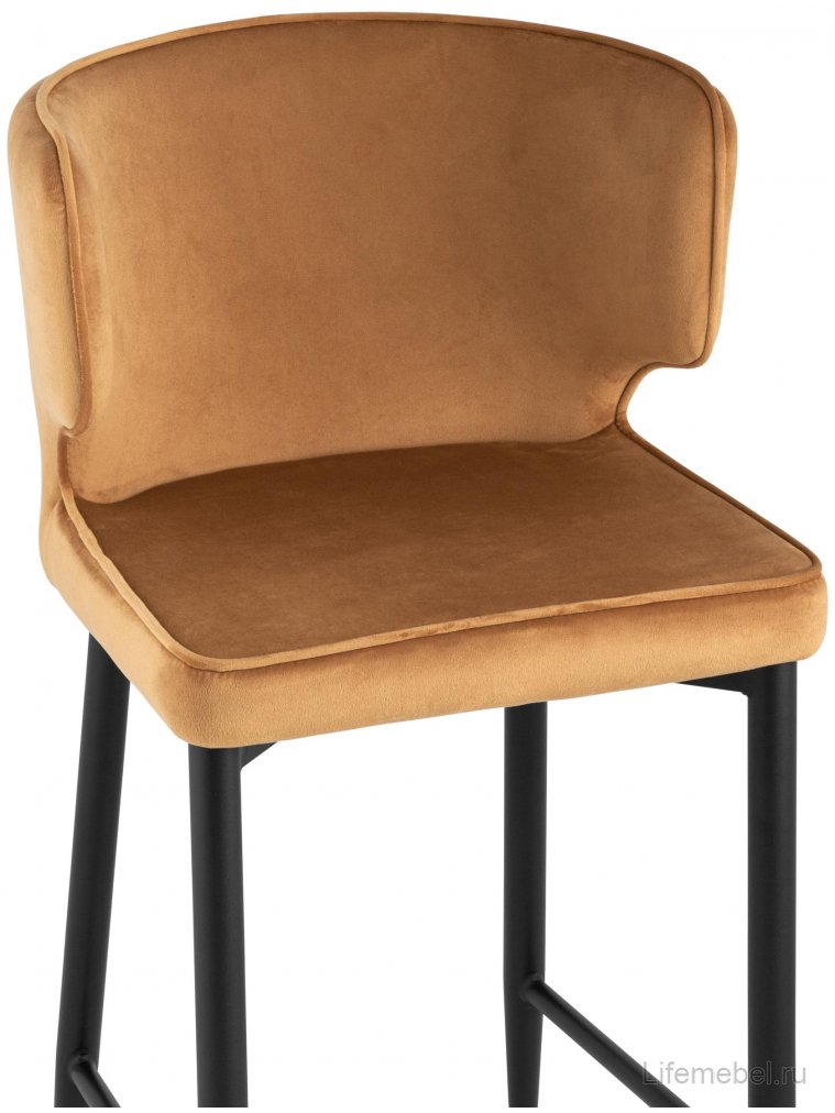 Полубарный стул Адальодо велюр терракотовый / черный матовый