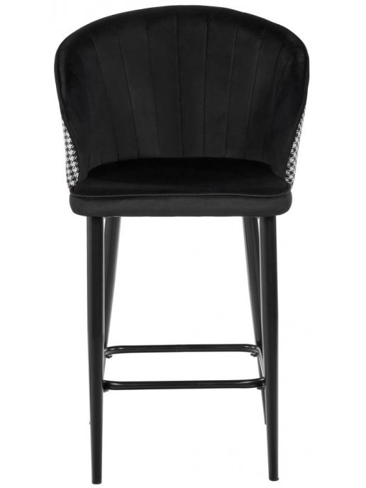 Полубарный стул Paola жаккард чёрный