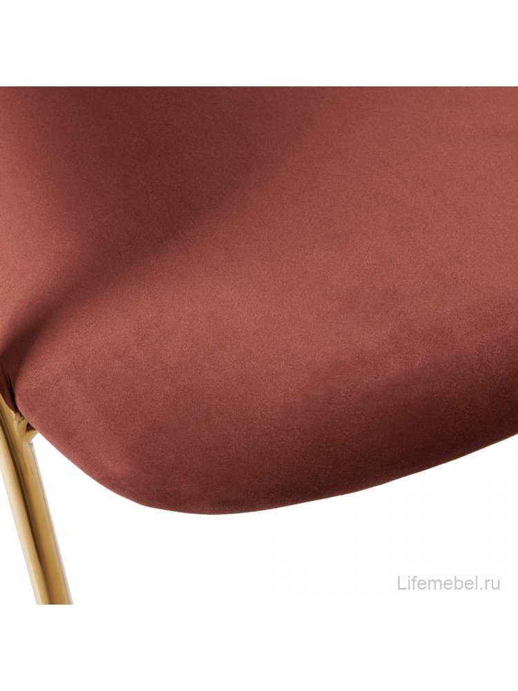 Полубарный стул Turin терракотовый / золотой