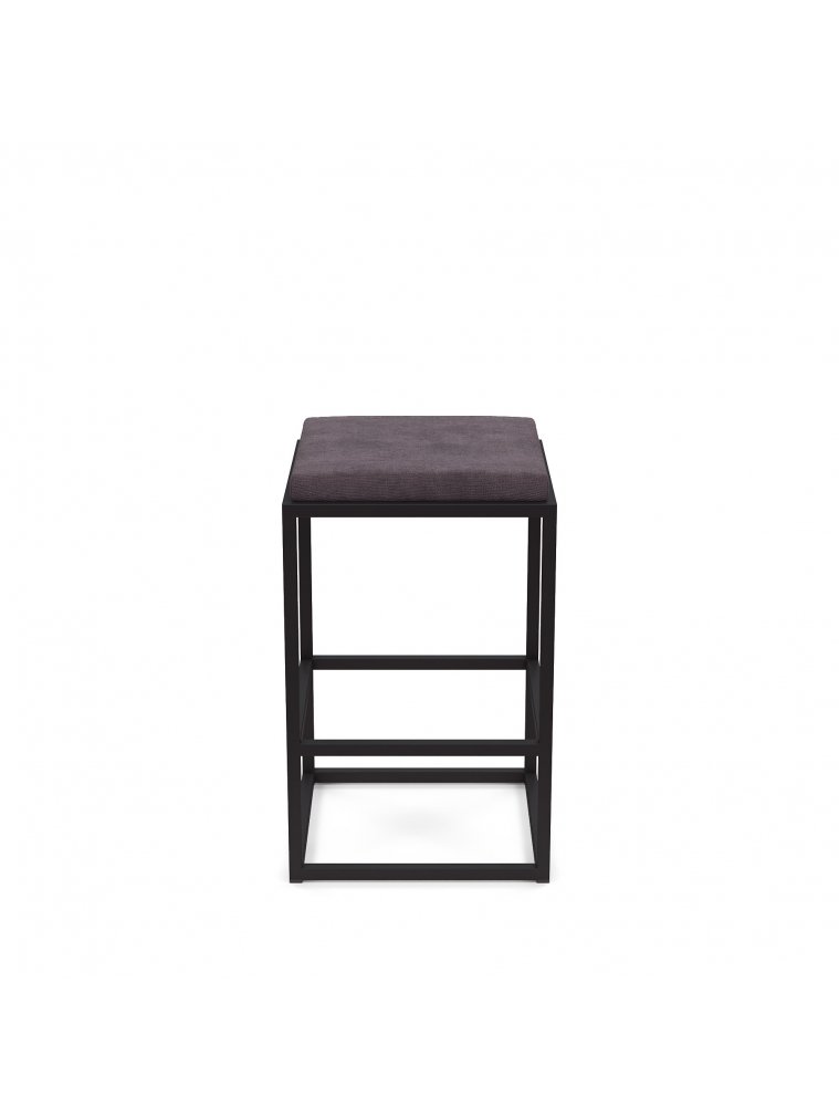 Барный стул Верм-65 (400*400*650) velur grey/черный