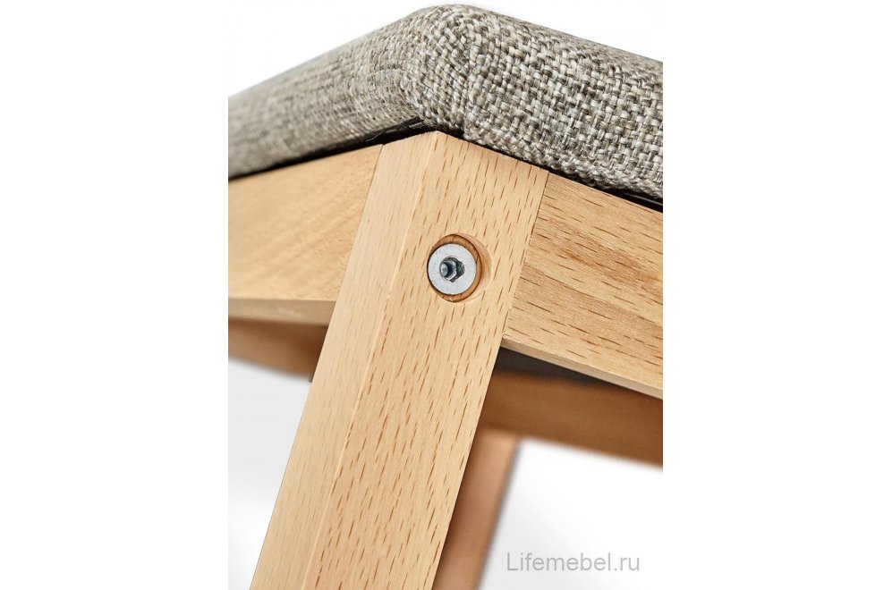 Банкетка Альберо SHT-B2 прозрачный лак / кедровый / алюминий