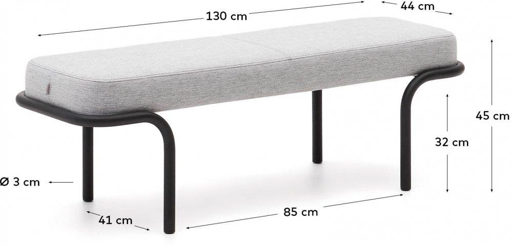 Банкетка Compo серая