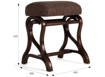 Банкетка Диана темно-коричневый / коричневая рогожка