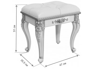 Банкетка Дольче Вита слоновая кость с золотом