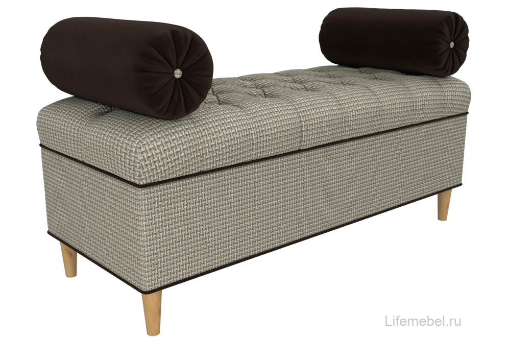 Банкетка Ниагара коричневая / бежевая