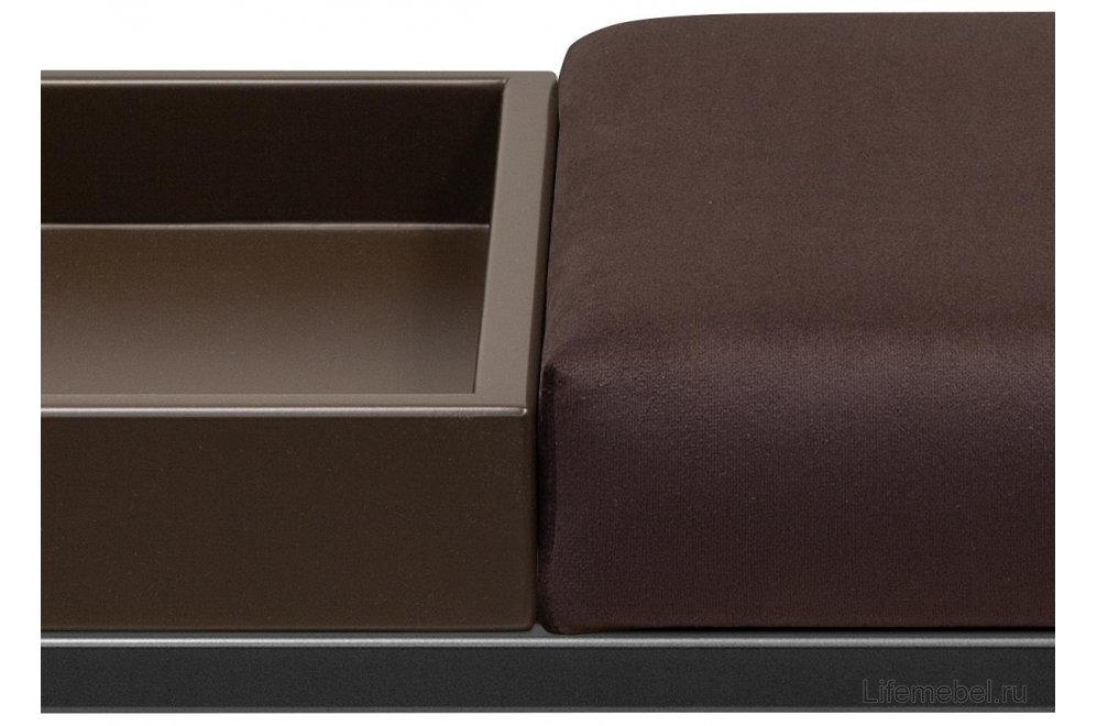 Банкетка Alba Box велюр kashtan brownbox / черный